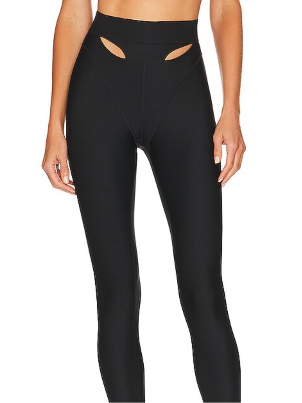 Alo Yoga Airlift High Waist Black Cutaway Leggings • Sz M